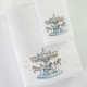 Πετσέτες Σετ 2ΤΜΧ Carousel Λευκό-Σιέλ