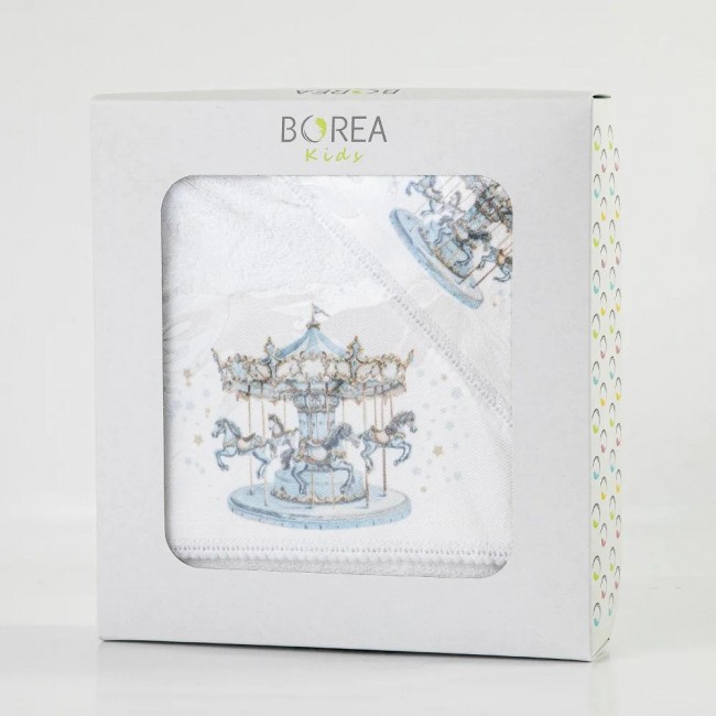 Πετσέτες Σετ 2ΤΜΧ Carousel Λευκό-Σιέλ