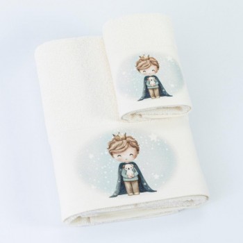 Πετσέτες Σετ 2ΤΜΧ Little King Εκρού