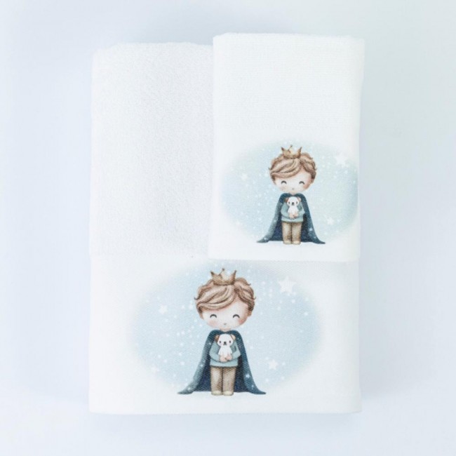 Πετσέτες Σετ 2ΤΜΧ Little King Λευκό