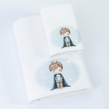 Πετσέτες Σετ 2ΤΜΧ Little King Λευκό