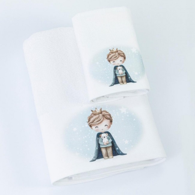 Πετσέτες Σετ 2ΤΜΧ Little King Λευκό