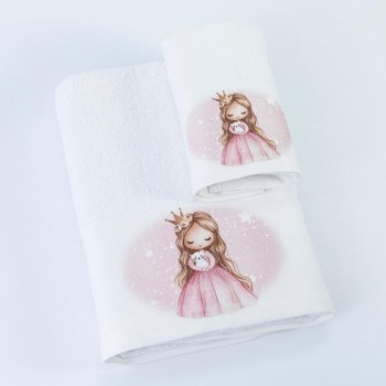 Πετσέτες Σετ 2ΤΜΧ Little Queen Λευκό