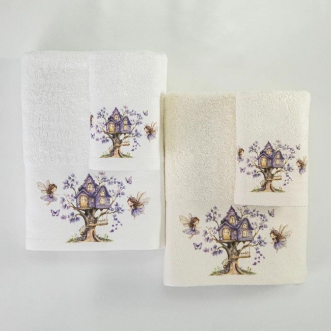 Πετσέτες Σετ 2ΤΜΧ Magic Garden Λευκό