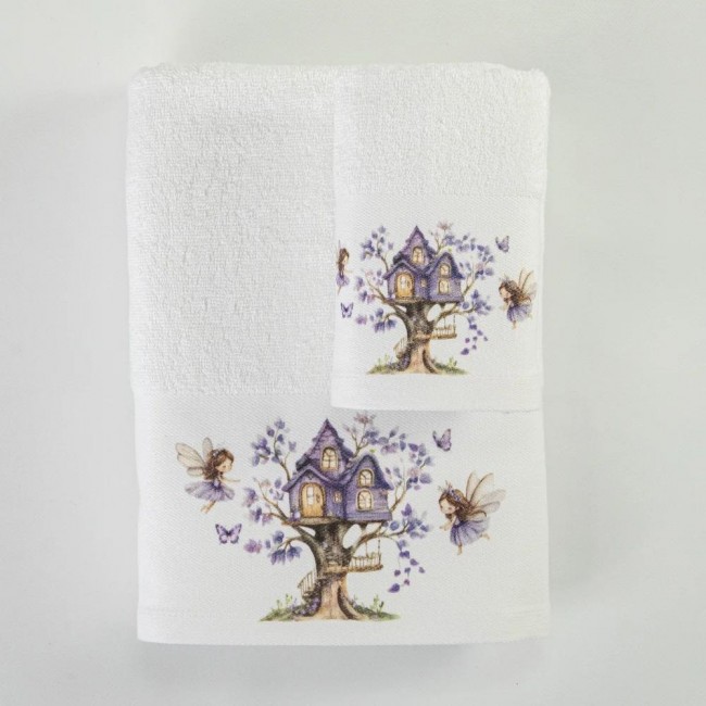 Πετσέτες Σετ 2ΤΜΧ Magic Garden Λευκό