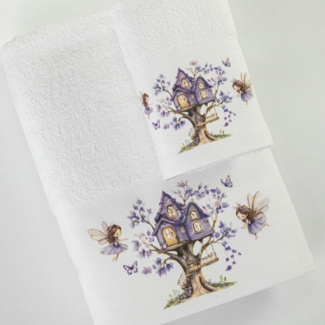 Πετσέτες Σετ 2ΤΜΧ Magic Garden Λευκό