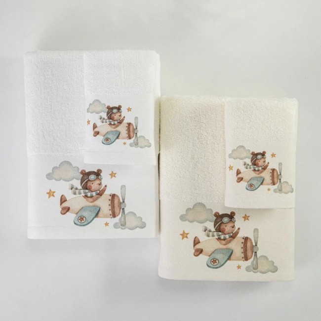 Πετσέτες Σετ 2ΤΜΧ Pilot Εκρού