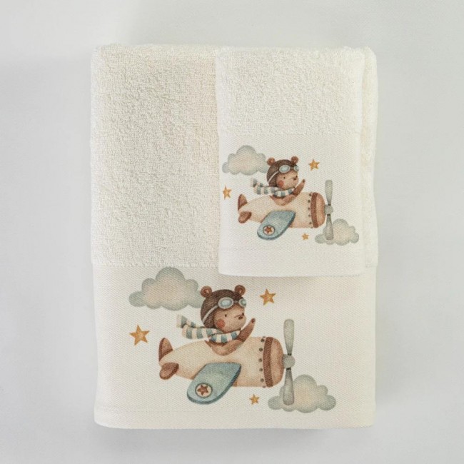 Πετσέτες Σετ 2ΤΜΧ Pilot Εκρού