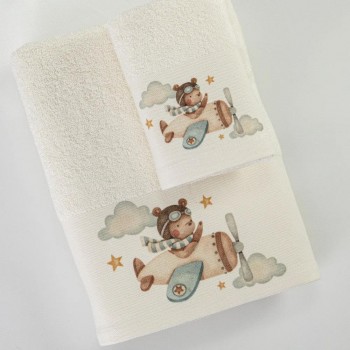 Πετσέτες Σετ 2ΤΜΧ Pilot Εκρού