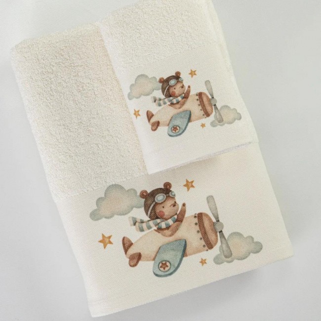 Πετσέτες Σετ 2ΤΜΧ Pilot Εκρού