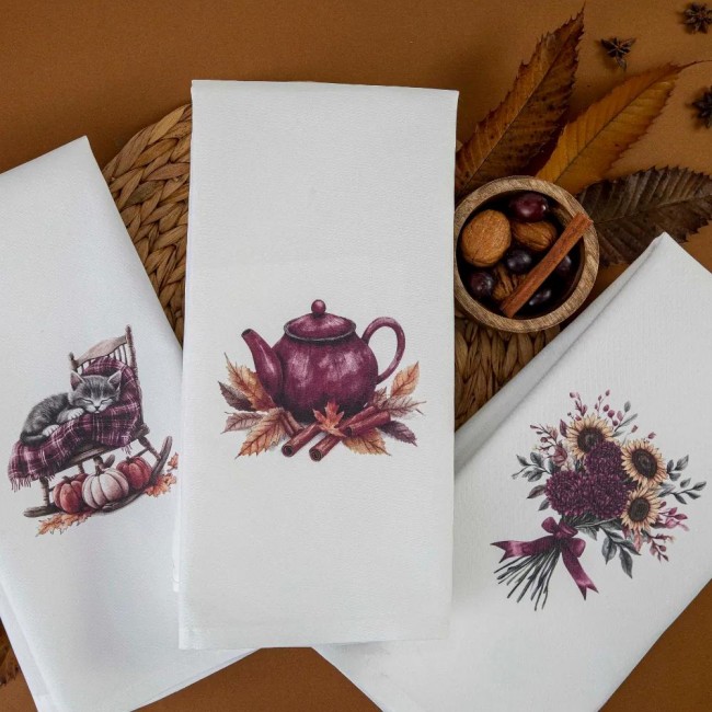 Ποτηρόπανα Κουζίνας Sunflower Σετ 3ΤΜΧ