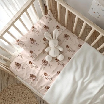 Σεντόνια Κούνιας Σετ Goodnight Ροζέ