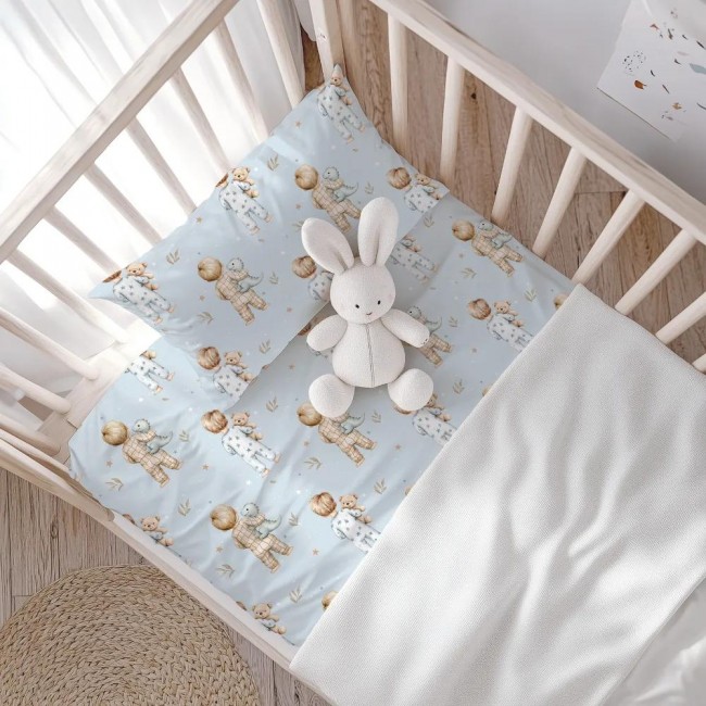 Σεντόνια Κούνιας Σετ Goodnight Σιέλ