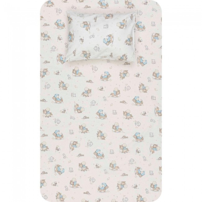 Σεντόνια Κούνιας Σετ Rocking Horse Σιέλ