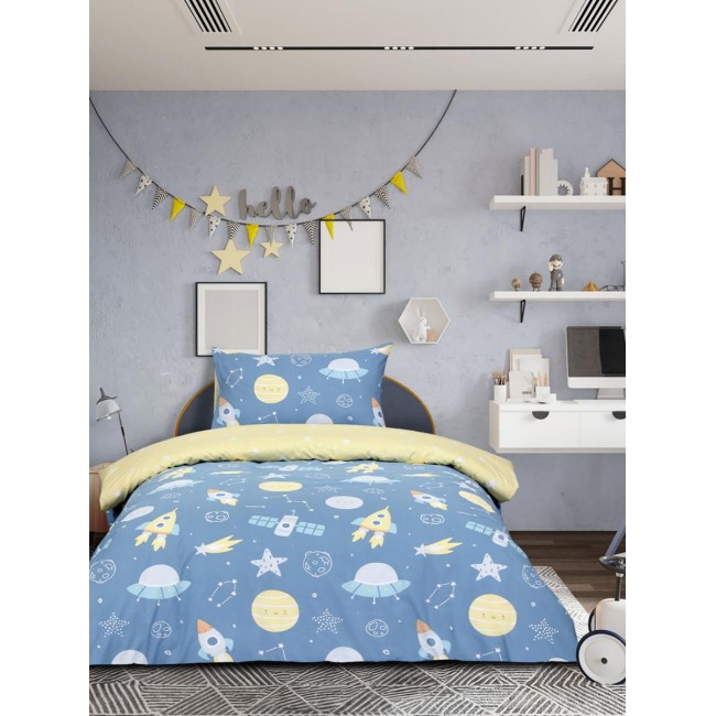 Σετ Σεντόνια Μονά με Λάστιχο - Space