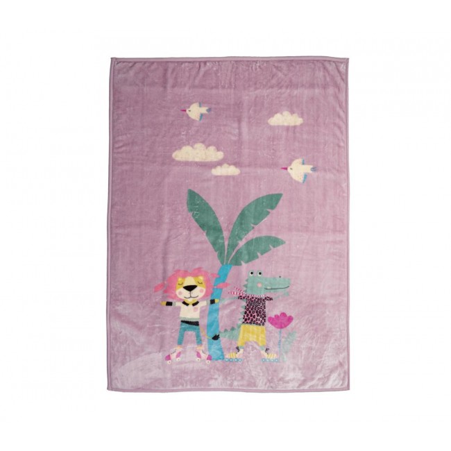 ΠΑΙΔΙΚΗ ΚΟΥΒΕΡΤΑ ROLLER FRIENDS 160Χ220 NEF-NEF HOMEWARE LILAC