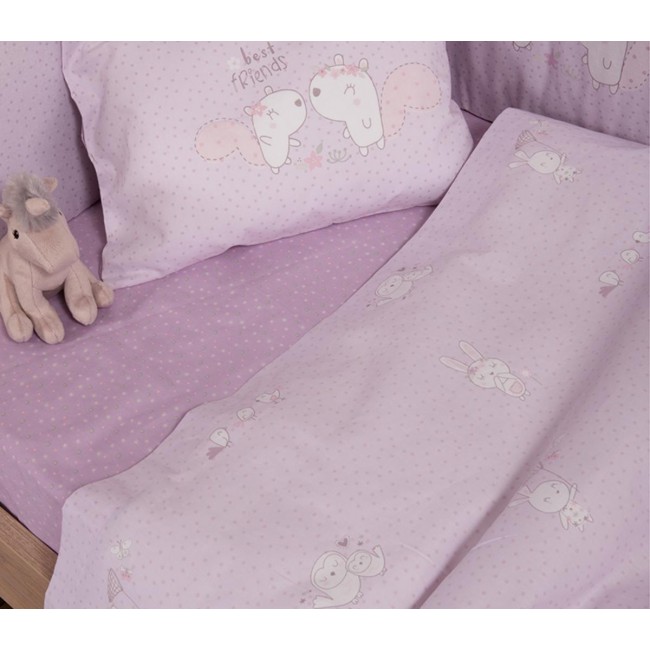 ΒΡΕΦΙΚΑ ΣΕΤ ΣΕΝΤΟΝΙΑ ΚΟΥΝΙΑΣ BEST FRIENDS NEF-NEF HOMEWARE LILAC
