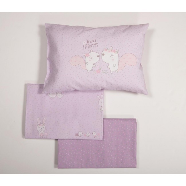 ΒΡΕΦΙΚΑ ΣΕΤ ΣΕΝΤΟΝΙΑ ΚΟΥΝΙΑΣ BEST FRIENDS NEF-NEF HOMEWARE LILAC