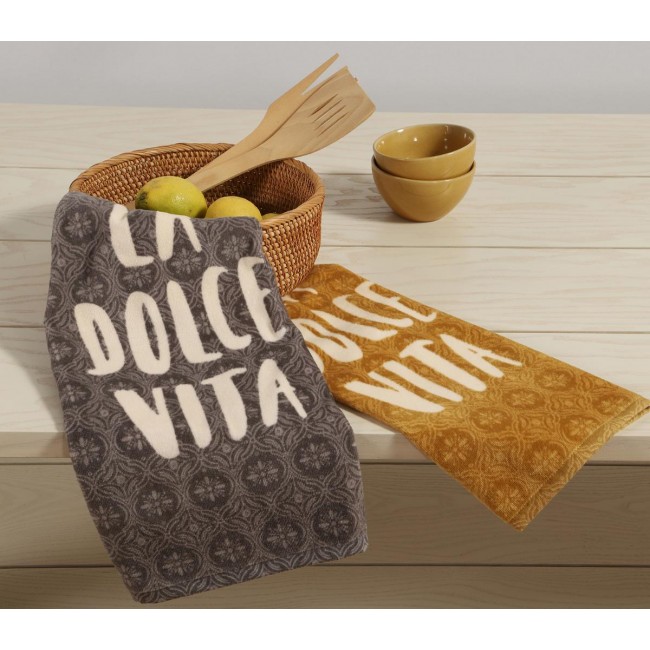 ΠΟΤΗΡΟΠΑΝΟ ΒΕΛΟΥΤΕ LA DOLCE VITA 40Χ60 NEF-NEF HOMEWARE MUSTARD