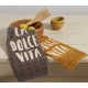 ΠΟΤΗΡΟΠΑΝΟ ΒΕΛΟΥΤΕ LA DOLCE VITA 40Χ60 NEF-NEF HOMEWARE MUSTARD