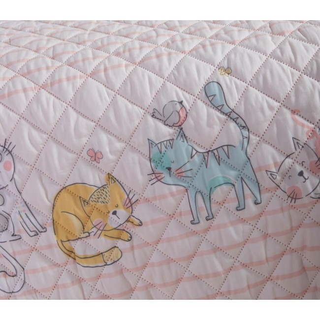 ΚΟΥΒΡ-ΛΙ ΜΙΚΡ-ΠΟΛ CAT LIFE 180X240 ECRU/PINK