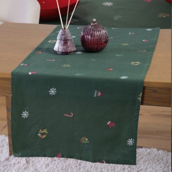 Χριστουγεννιάτικη Τραβέρσα Joyful 45x140 GREEN Nef Nef Homeware