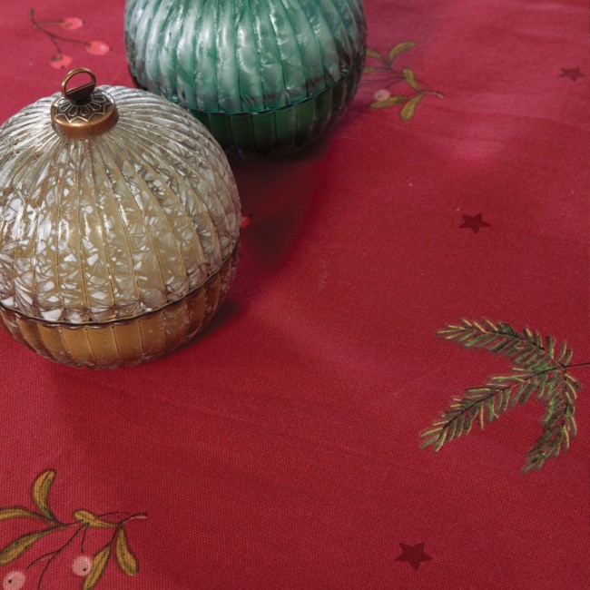 Χριστουγεννιάτικη Τραβέρσα Mistle 45x140 RED Nef Nef Homeware