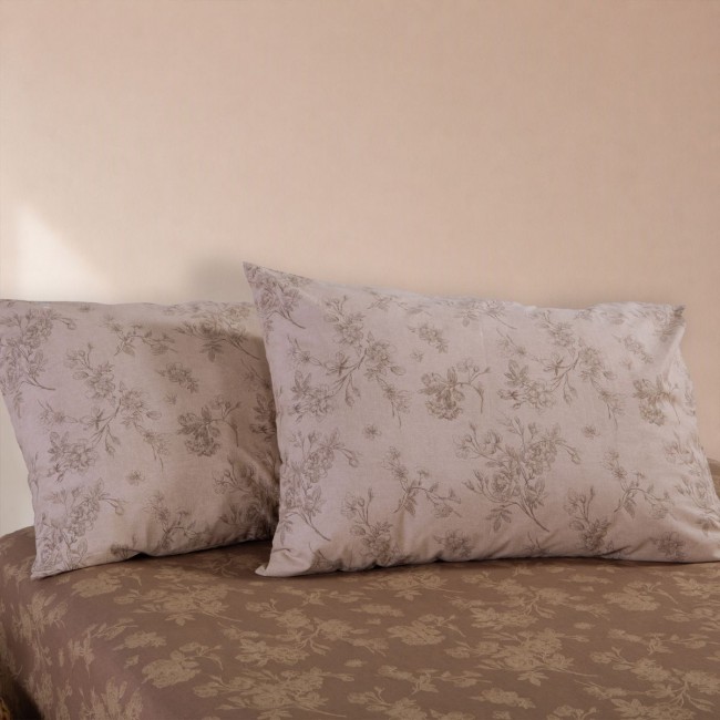 Σετ Σεντόνια Βαμβακερά King Size με Λάστιχο Dream BROWN Nef Nef Homeware