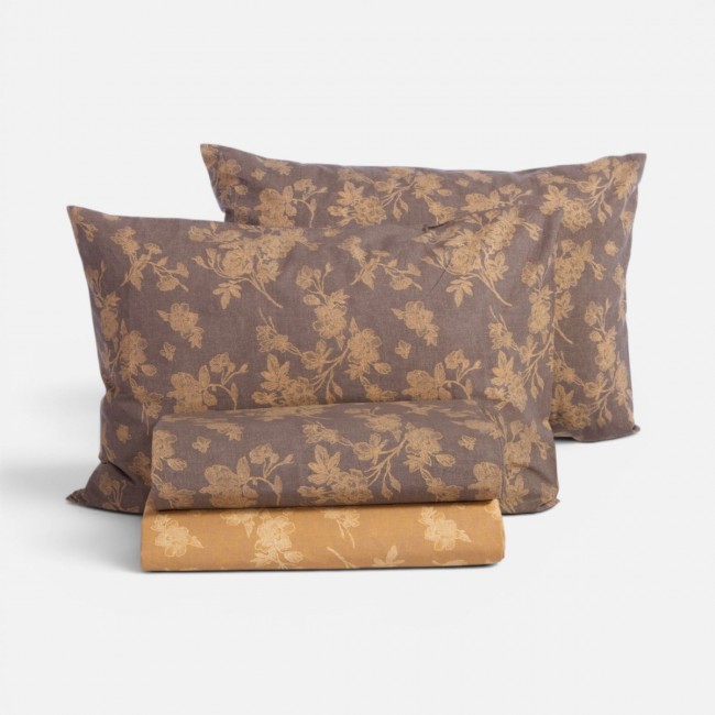 Σετ Σεντόνια Βαμβακερά King Size με Λάστιχο Dream BROWN Nef Nef Homeware