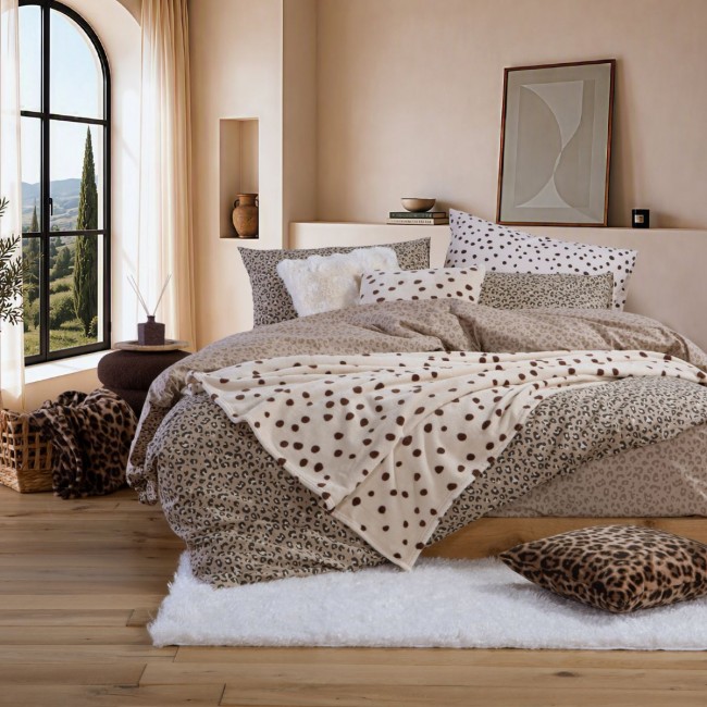 Σετ Σεντόνια Βαμβακερά King Size με Λάστιχο Wild GREEN Nef Nef Homeware