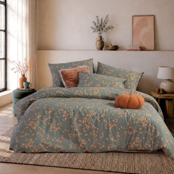 Σετ Παπλωματοθήκη Βαμβακερή Μονή Floriva 170x240 BROWN Nef Nef Homeware