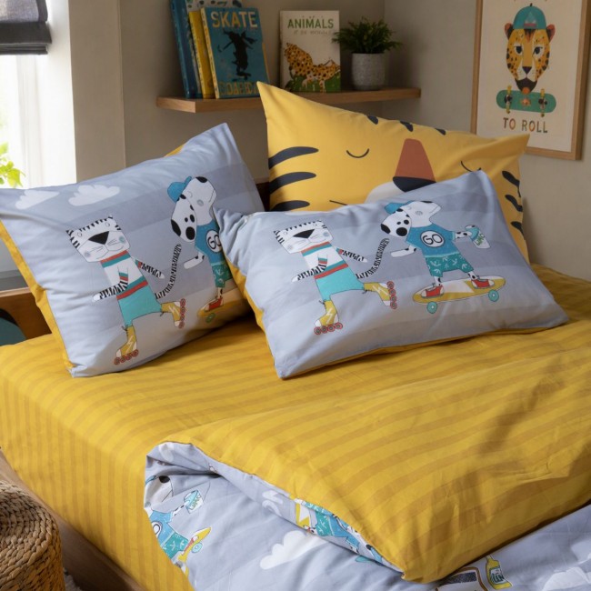 Σετ Σεντόνια Παιδικά Μονά Cool Skating 170x260 GREY Nef Nef Homeware