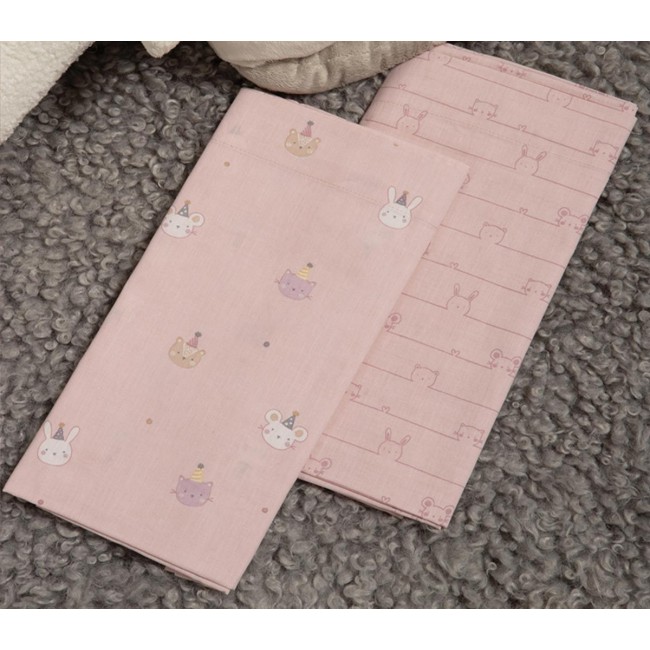 ΒΡΕΦΙΚΑ ΣΕΤ ΣΕΝΤΟΝΙΑ ΛΙΚΝΟΥ 2ΤΜΧ SPECIAL PARTY NEF-NEF HOMEWARE PINK