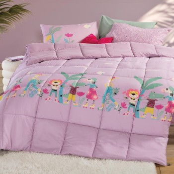 ΠΑΙΔΙΚΟ ΠΑΠΛΩΜΑ ΜΟΝΟ ROLLER FRIENDS 160X220 NEF-NEF HOMEWARE LILAC