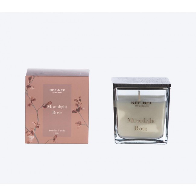ΑΡΩΜΑΤΙΚΟ ΚΕΡΙ MOONLIGHT ROSE 25 200gr NEF-NEF HOMEWARE ANTHRACITE