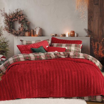 ΚΟΥΒΕΡΤΟΠΑΠΛΩΜΑ ΥΠΕΡΔΙΠΛΟ SWEET CHRISTMAS 240X220 NEF-NEF HOMEWARE RED