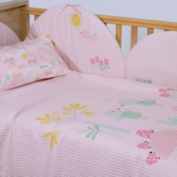ΚΟΥΒΕΡΤΑ ΒΑΜΒ ΠΙΚΕ SPRING HAPINESS 80X110 PINK