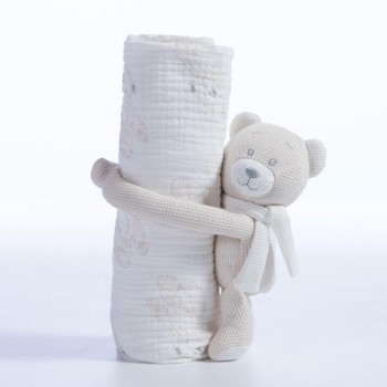 ΚΟΥΒΕΡΤΑΚΙ ΜΕ ΑΡΚΟΥΔΑΚΙ ΒΑΜΒ.TEDDY 75X100 BEIGE