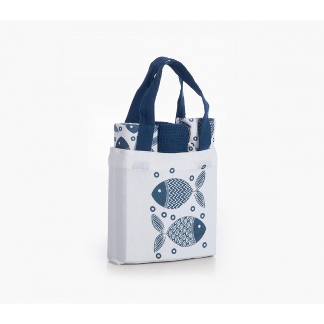 ΤΣΑΝΤΑΚΙ ΜΕ ΠΟΤΗΡΟΠΑΝΟ ΒΑΜΒ.SPARS BLUE 3 ΤΜΧ WHITE/BLUE