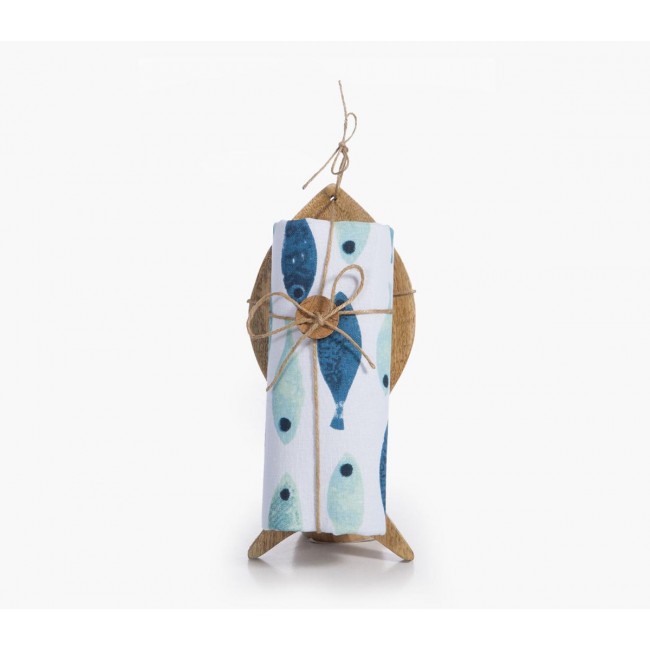 ΞΥΛΙΝΟ ΨΑΡΙ ΜΕ ΠΟΤΗΡΟΠΑΝΟ ΒΑΜΒ.40X70 SARDINES BLUE WHITE/AQUA