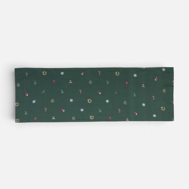 Χριστουγεννιάτικη Τραβέρσα Joyful 45x140 GREEN Nef Nef Homeware