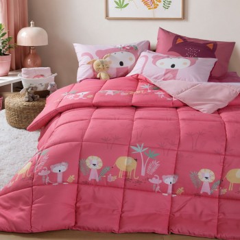 Πάπλωμα Παιδικό Μονό Wild & Sweet 160x220 CORAL Nef Nef Homeware