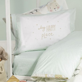 Σετ Σεντόνια Μονά με Λάστιχο - Happy Place