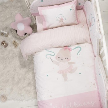 Σετ Σεντόνια Κούνιας με Λάστιχο - Ballet Bunny