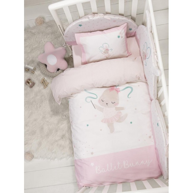 Σετ Σεντόνια Κούνιας με Λάστιχο - Ballet Bunny