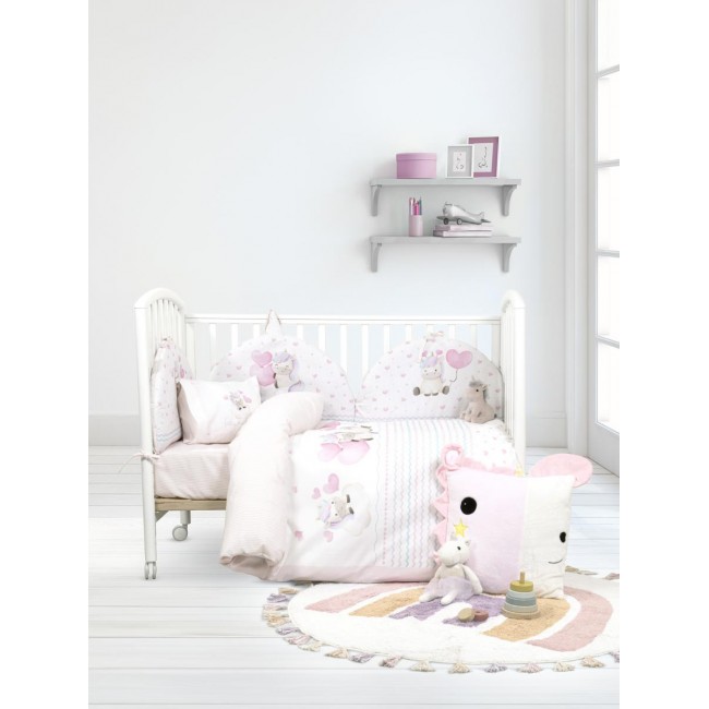 Σετ Σεντόνια Κούνιας με Λάστιχο - Luni Uni